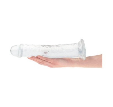 Ogromne dildo przezroczyste z przyssawką 32 cm